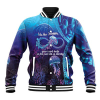 Polynesia Jellyfish Memorial Personalised Baseball Jacket Infinity Jellies Polynesian Pattern