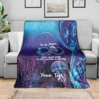 Polynesia Jellyfish Memorial Personalised Blanket Infinity Jellies Polynesian Pattern
