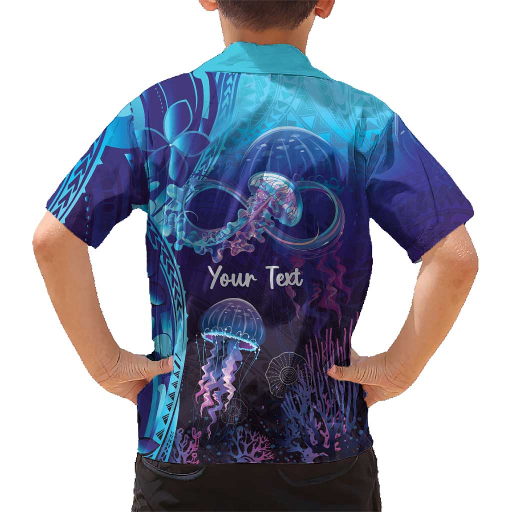 Polynesia Jellyfish Memorial Personalised Family Matching Puletasi and Hawaiian Shirt Infinity Jellies Polynesian Pattern LT14 - Polynesian Pride