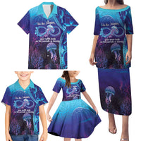 Polynesia Jellyfish Memorial Personalised Family Matching Puletasi and Hawaiian Shirt Infinity Jellies Polynesian Pattern LT14 - Polynesian Pride
