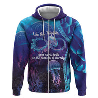 Polynesia Jellyfish Memorial Personalised Hoodie Infinity Jellies Polynesian Pattern