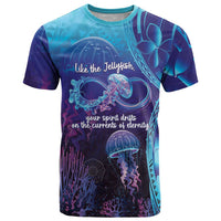 Polynesia Jellyfish Memorial Personalised T Shirt Infinity Jellies Polynesian Pattern