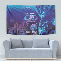 Polynesia Jellyfish Memorial Personalised Tapestry Infinity Jellies Polynesian Pattern