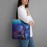 Polynesia Jellyfish Memorial Personalised Tote Bag Infinity Jellies Polynesian Pattern