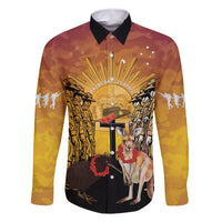 Australia And New Zealand ANZAC Family Matching Long Sleeve Bodycon Dress and Hawaiian Shirt Aussie Kangaroo With Aotearoa Kiwi Lest We Forget