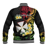 Wallis and Futuna Victory Day Baseball Jacket Liberty Equality Fraternity Polynesian Plumeria