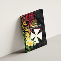 Wallis and Futuna Victory Day Canvas Wall Art Liberty Equality Fraternity Polynesian Plumeria