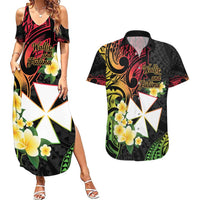 Wallis and Futuna Victory Day Couples Matching Summer Maxi Dress and Hawaiian Shirt Liberty Equality Fraternity Polynesian Plumeria