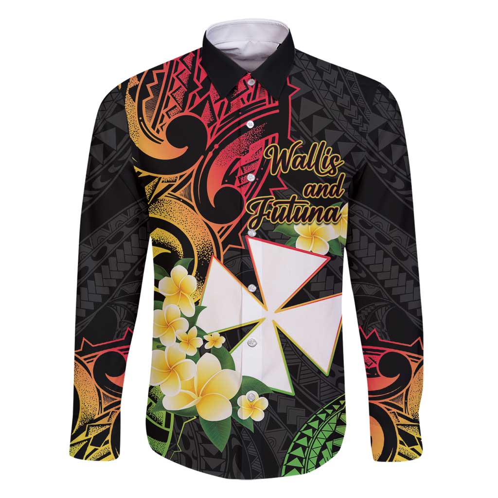 Wallis and Futuna Victory Day Family Matching Off Shoulder Short Dress and Hawaiian Shirt Liberty Equality Fraternity Polynesian Plumeria