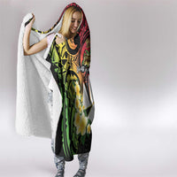 Wallis and Futuna Victory Day Hooded Blanket Liberty Equality Fraternity Polynesian Plumeria