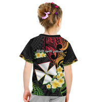 Wallis and Futuna Victory Day Kid T Shirt Liberty Equality Fraternity Polynesian Plumeria