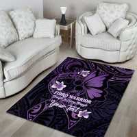 Personalised Fibromyalgia Awareness Month Area Rug Fibro Warrior Strength In Every Struggle
