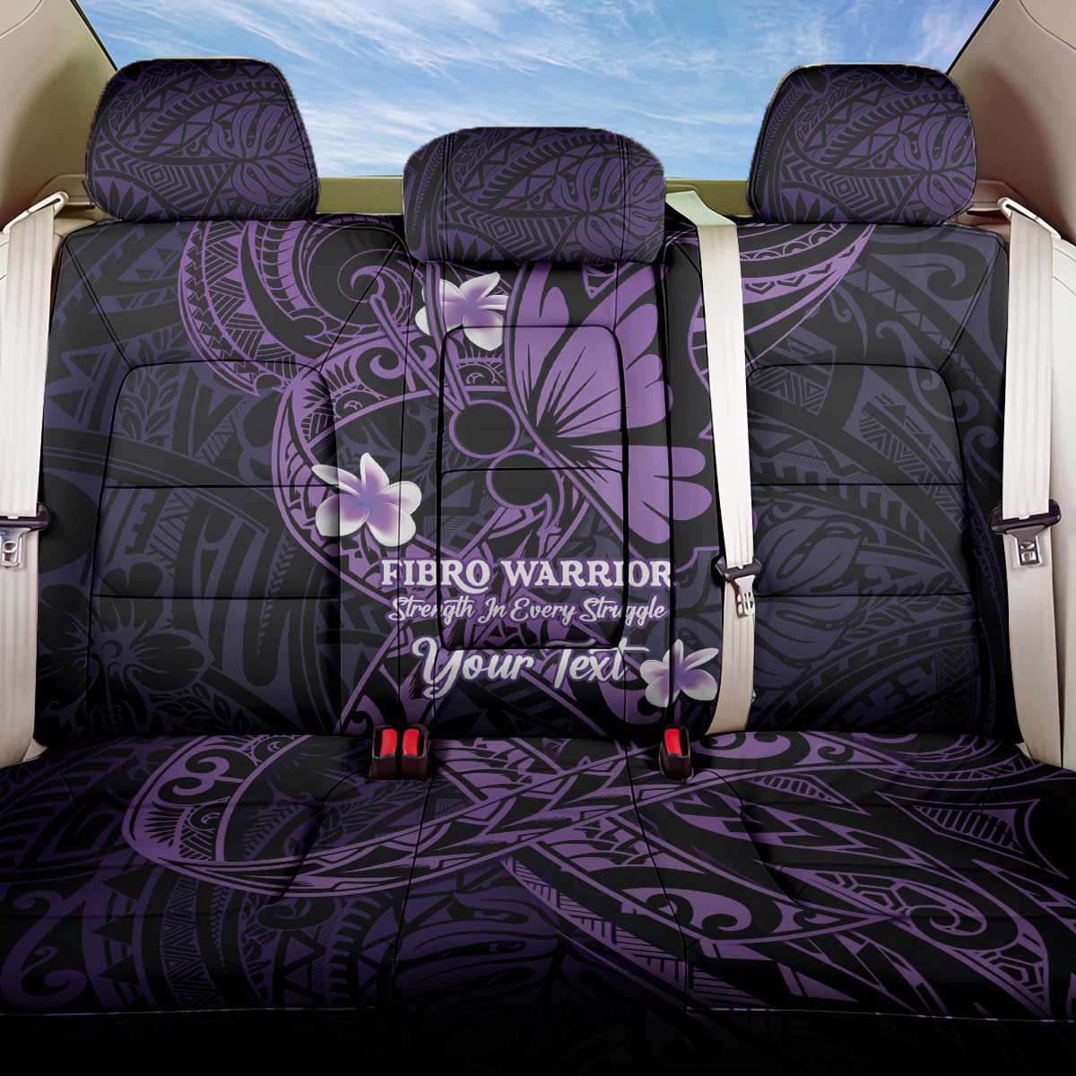 Personalised Fibromyalgia Awareness Month Back Car Seat Cover Fibro Warrior Strength In Every Struggle