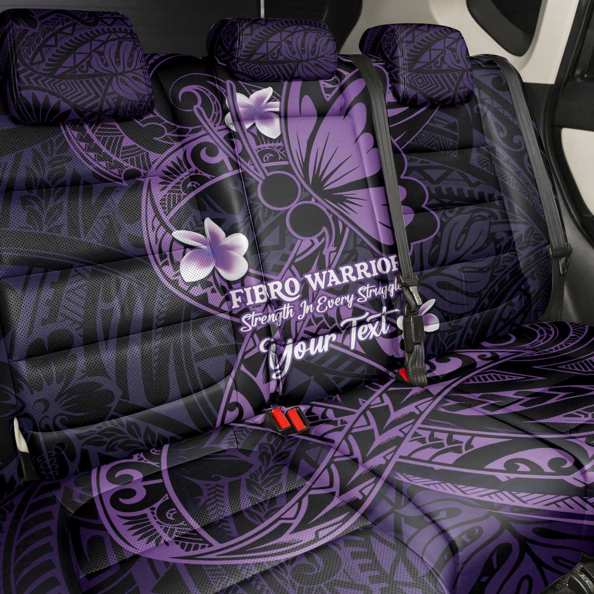 Personalised Fibromyalgia Awareness Month Back Car Seat Cover Fibro Warrior Strength In Every Struggle