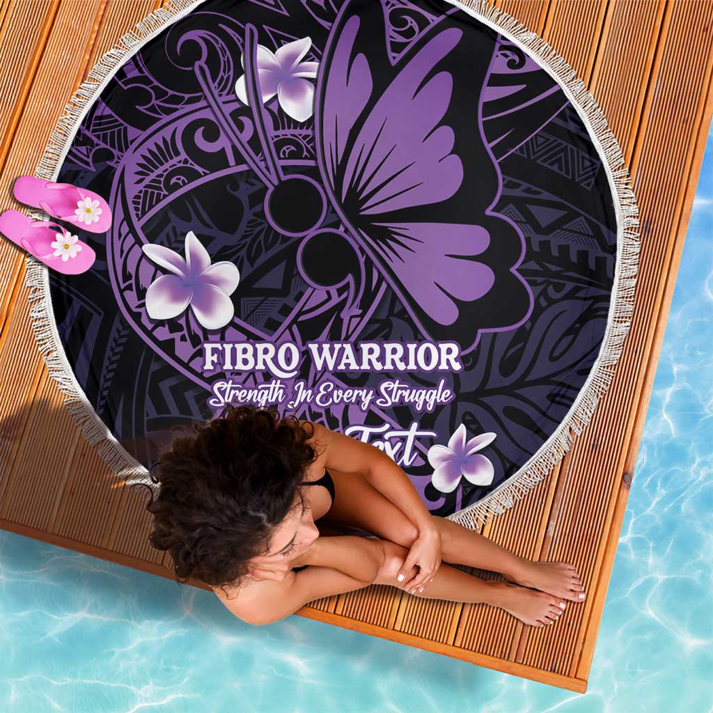 Personalised Fibromyalgia Awareness Month Beach Blanket Fibro Warrior Strength In Every Struggle