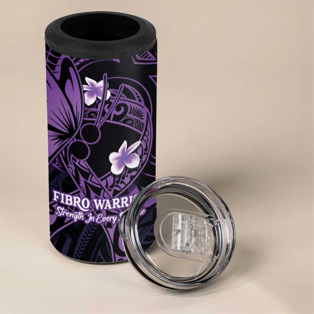 Personalised Fibromyalgia Awareness Month 4 in 1 Can Cooler Tumbler Fibro Warrior Strength In Every Struggle