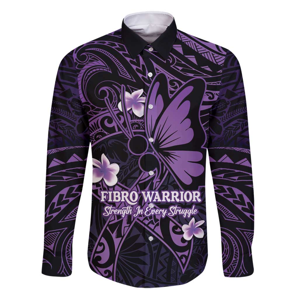 Personalised Fibromyalgia Awareness Month Family Matching Long Sleeve Bodycon Dress and Hawaiian Shirt Fibro Warrior Strength In Every Struggle