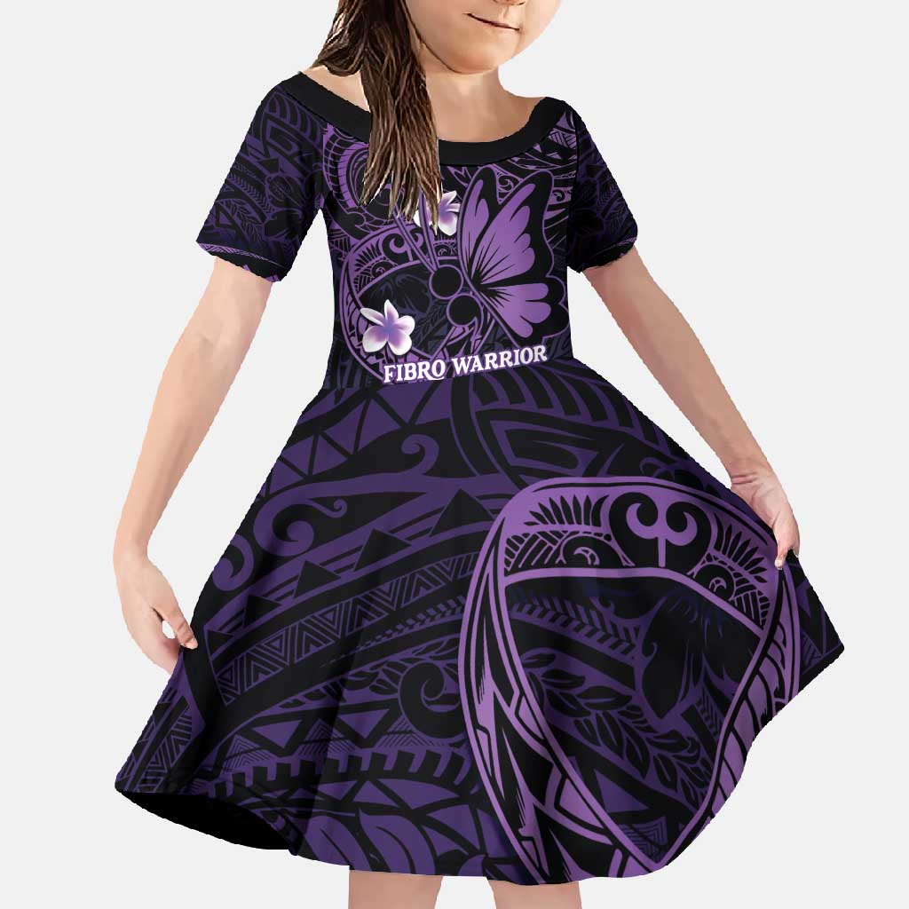Personalised Fibromyalgia Awareness Month Family Matching Mermaid Dress and Hawaiian Shirt Fibro Warrior Strength In Every Struggle