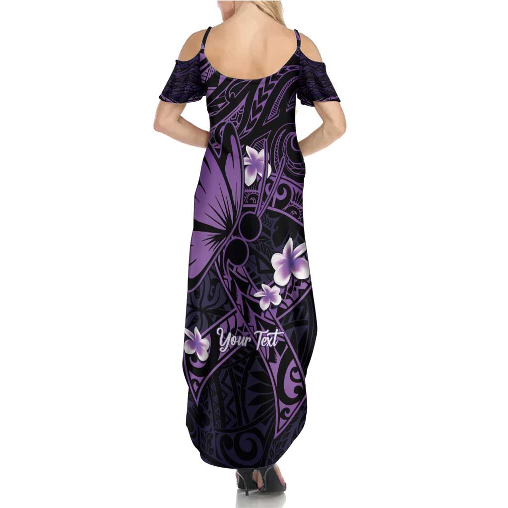 Personalised Fibromyalgia Awareness Month Family Matching Summer Maxi Dress and Hawaiian Shirt Fibro Warrior Strength In Every Struggle