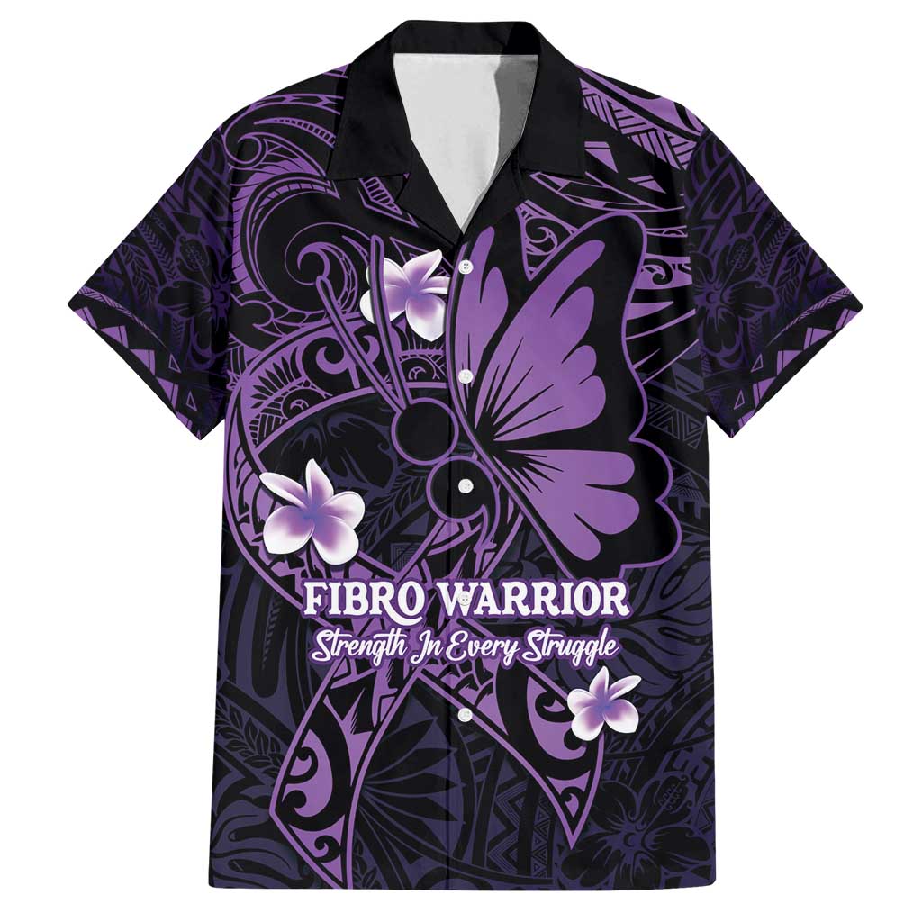 Personalised Fibromyalgia Awareness Month Family Matching Tank Maxi Dress and Hawaiian Shirt Fibro Warrior Strength In Every Struggle
