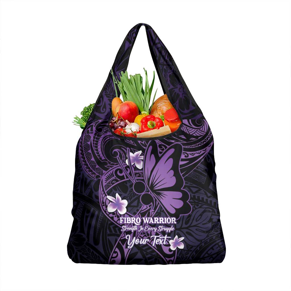 Personalised Fibromyalgia Awareness Month Grocery Bag Fibro Warrior Strength In Every Struggle