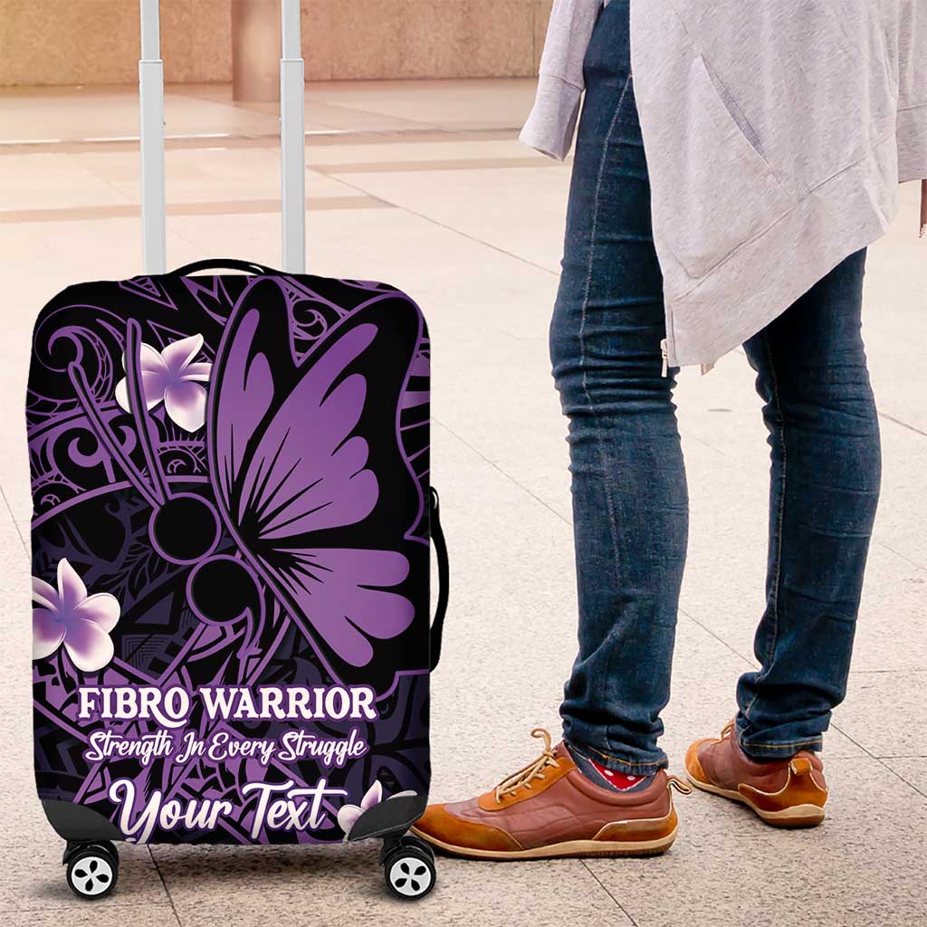 Personalised Fibromyalgia Awareness Month Luggage Cover Fibro Warrior Strength In Every Struggle
