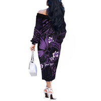 Personalised Fibromyalgia Awareness Month Off The Shoulder Long Sleeve Dress Fibro Warrior Strength In Every Struggle