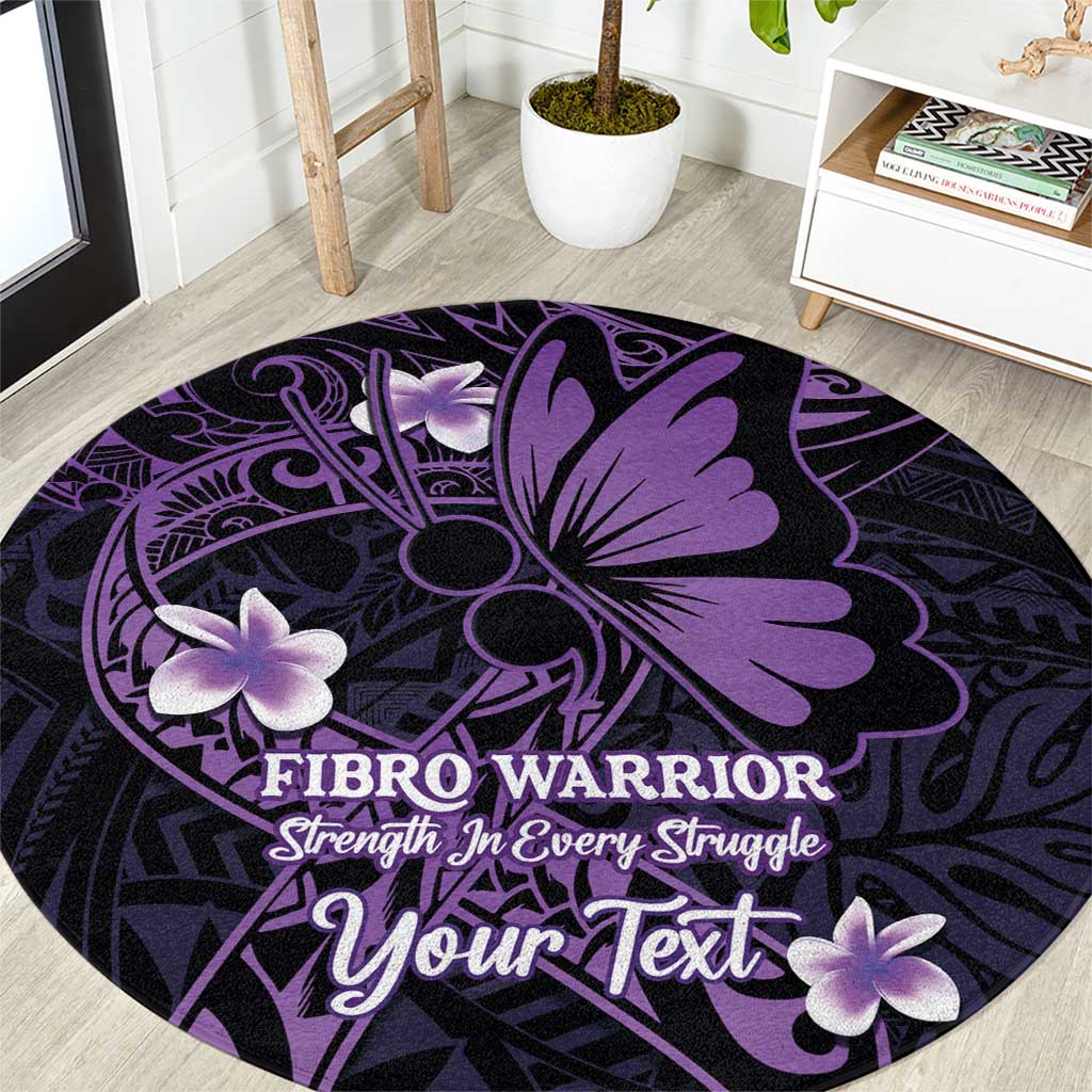Personalised Fibromyalgia Awareness Month Round Carpet Fibro Warrior Strength In Every Struggle
