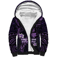 Personalised Fibromyalgia Awareness Month Sherpa Hoodie Fibro Warrior Strength In Every Struggle