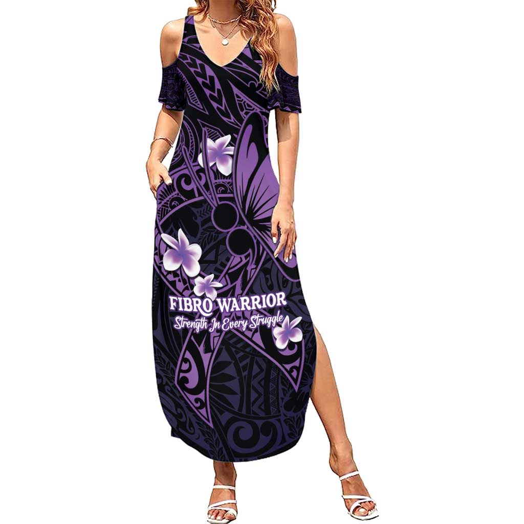 Personalised Fibromyalgia Awareness Month Summer Maxi Dress Fibro Warrior Strength In Every Struggle