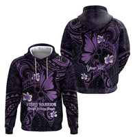 Personalised Fibromyalgia Awareness Month Zip Hoodie Fibro Warrior Strength In Every Struggle