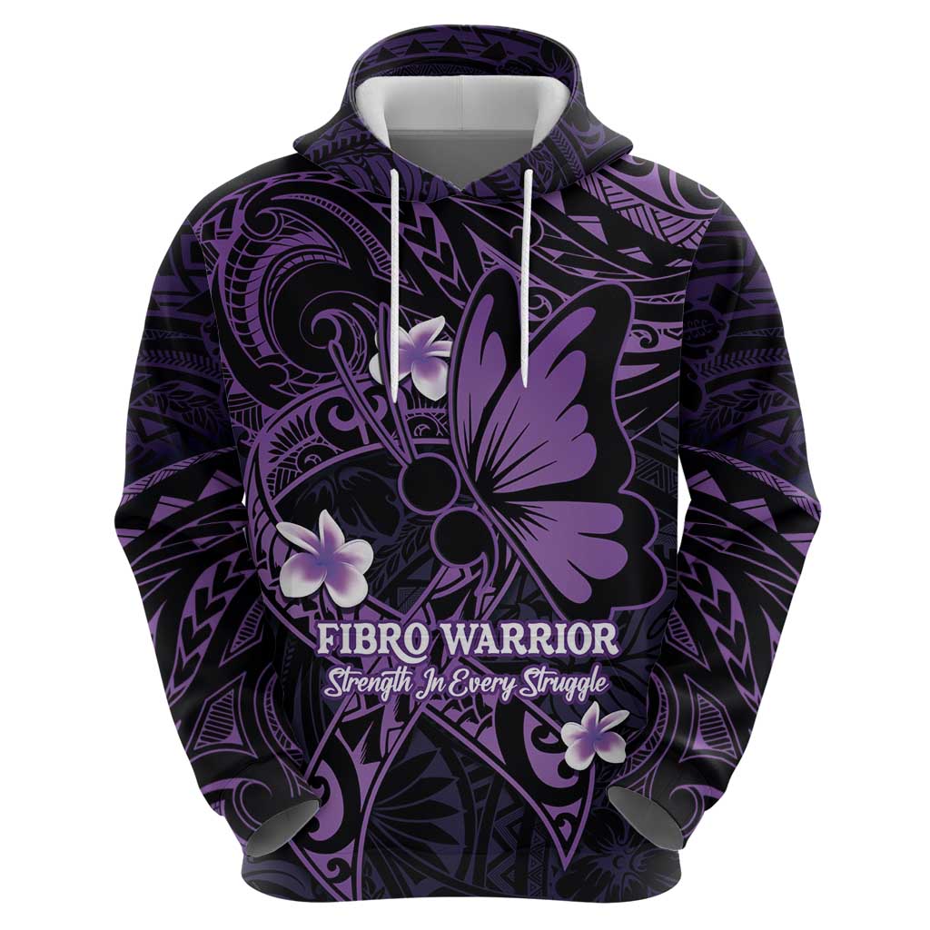 Personalised Fibromyalgia Awareness Month Zip Hoodie Fibro Warrior Strength In Every Struggle