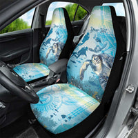 Personalized Snorkeling Hawaii Car Seat Cover Ocean Lover Hawaiian Kakau Honu Turtle
