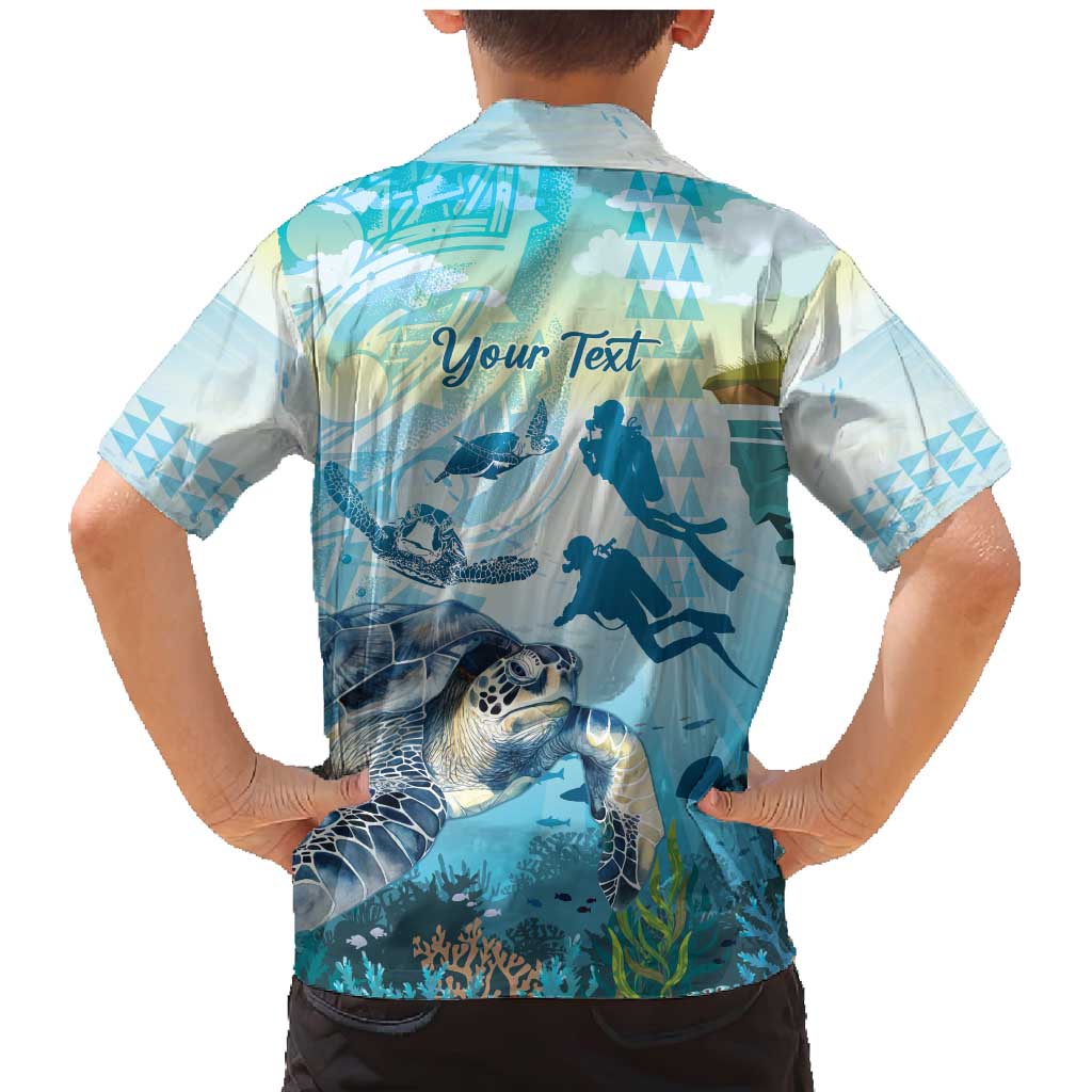 Personalized Snorkeling Hawaii Family Matching Mermaid Dress and Hawaiian Shirt Ocean Lover Hawaiian Kakau Honu Turtle