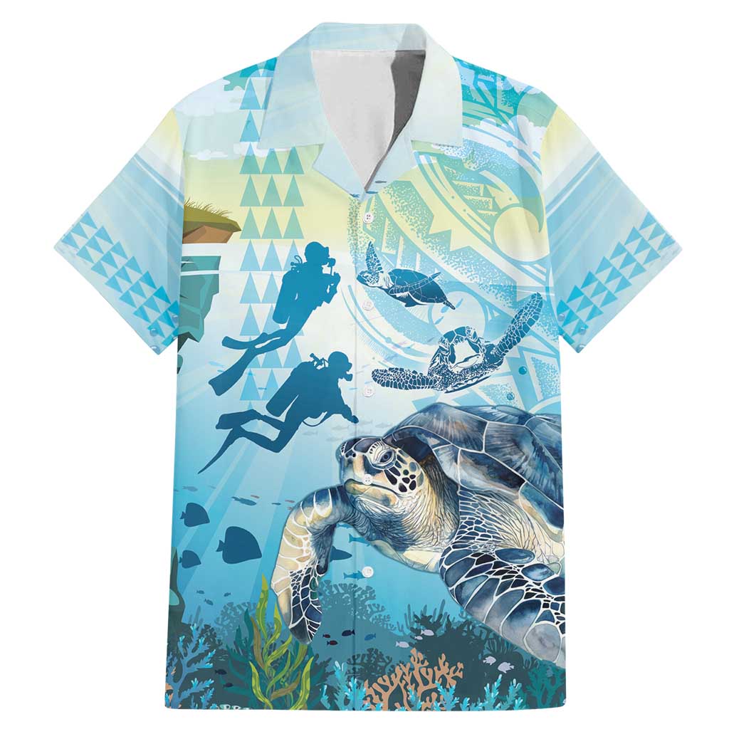 Personalized Snorkeling Hawaii Family Matching Mermaid Dress and Hawaiian Shirt Ocean Lover Hawaiian Kakau Honu Turtle