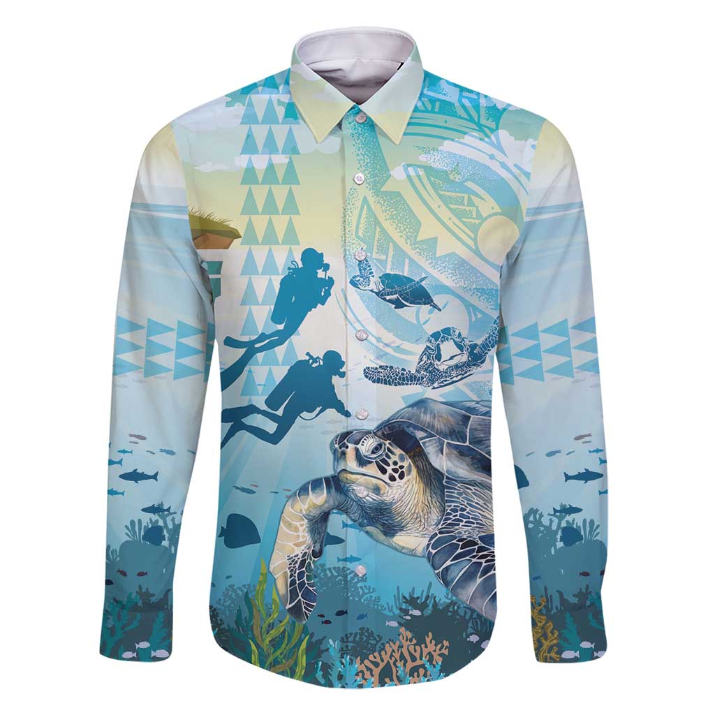 Personalized Snorkeling Hawaii Family Matching Mermaid Dress and Hawaiian Shirt Ocean Lover Hawaiian Kakau Honu Turtle