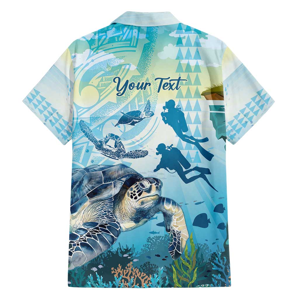 Personalized Snorkeling Hawaii Family Matching Off Shoulder Short Dress and Hawaiian Shirt Ocean Lover Hawaiian Kakau Honu Turtle
