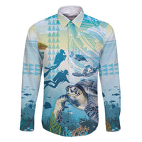 Personalized Snorkeling Hawaii Family Matching Summer Maxi Dress and Hawaiian Shirt Ocean Lover Hawaiian Kakau Honu Turtle