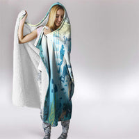 Personalized Snorkeling Hawaii Hooded Blanket Ocean Lover Hawaiian Kakau Honu Turtle LT14 - Polynesian Pride