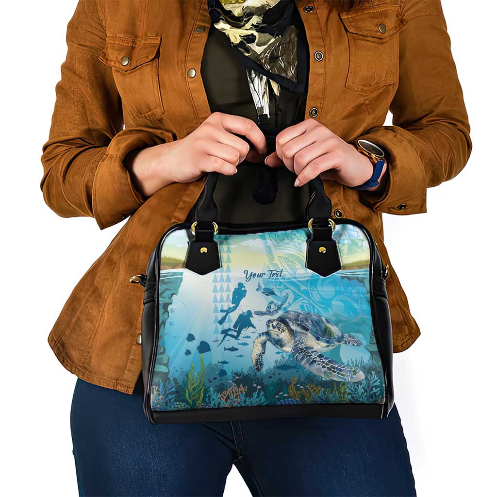 Personalized Snorkeling Hawaii Shoulder Handbag Ocean Lover Hawaiian Kakau Honu Turtle