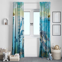 Personalized Snorkeling Hawaii Window Curtain Ocean Lover Hawaiian Kakau Honu Turtle