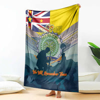 Niue ANZAC Day Blanket We Will Remember Them Camouflage Style