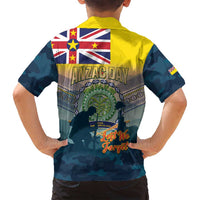 Niue ANZAC Day Family Matching Puletasi and Hawaiian Shirt We Will Remember Them Camouflage Style