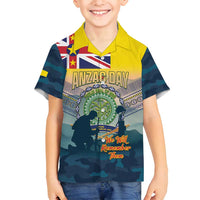 Niue ANZAC Day Family Matching Puletasi and Hawaiian Shirt We Will Remember Them Camouflage Style