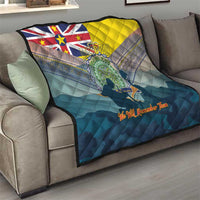 Niue ANZAC Day Quilt We Will Remember Them Camouflage Style