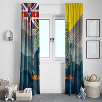 Niue ANZAC Day Window Curtain We Will Remember Them Camouflage Style