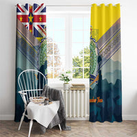 Niue ANZAC Day Window Curtain We Will Remember Them Camouflage Style