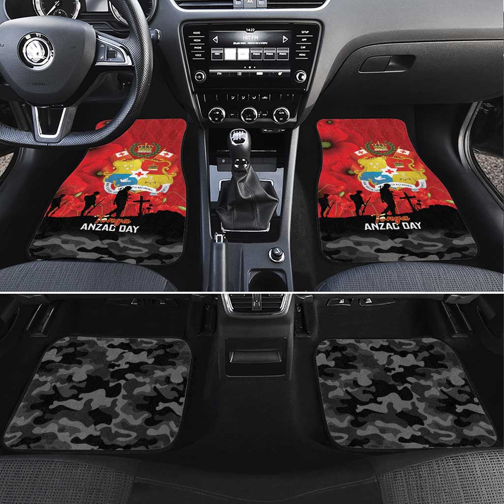 Tonga ANZAC Day Car Mats Ngatu Pattern We Will Remember Them