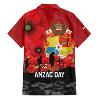 Tonga ANZAC Day Family Matching Long Sleeve Bodycon Dress and Hawaiian Shirt Ngatu Pattern We Will Remember Them LT14 - Polynesian Pride