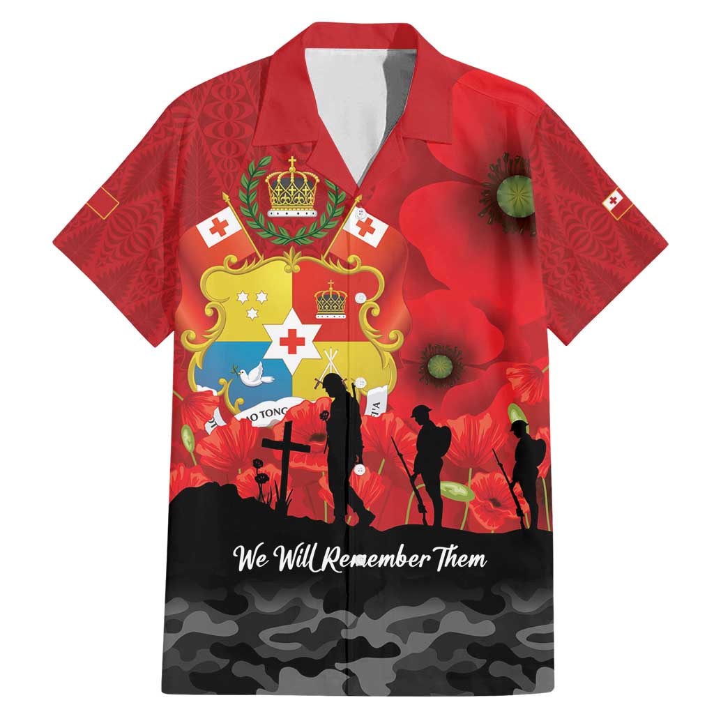 Tonga ANZAC Day Family Matching Mermaid Dress and Hawaiian Shirt Ngatu Pattern We Will Remember Them